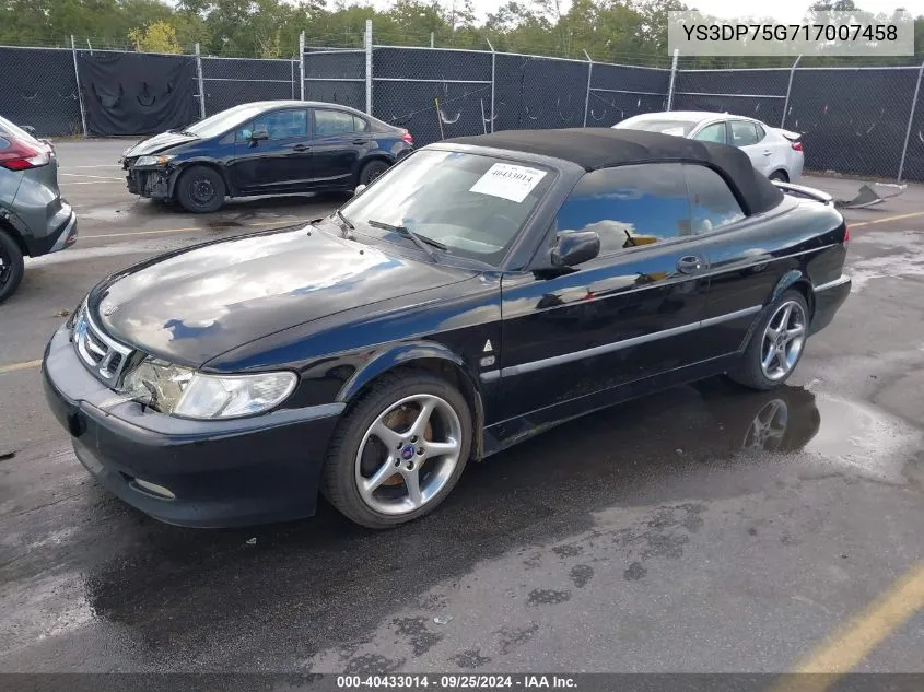 2001 Saab 9-3 Viggen VIN: YS3DP75G717007458 Lot: 40433014