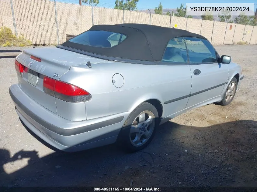 YS3DF78K217002624 2001 Saab 9-3 Se