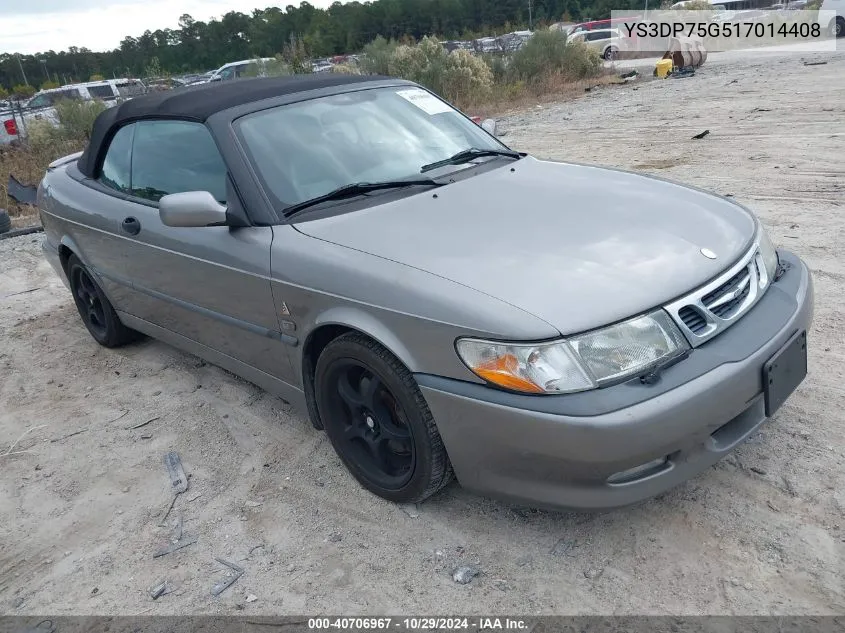 2001 Saab 9-3 Viggen VIN: YS3DP75G517014408 Lot: 40706967