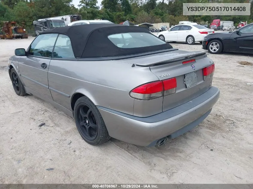 2001 Saab 9-3 Viggen VIN: YS3DP75G517014408 Lot: 40706967