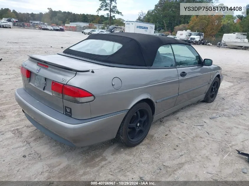 2001 Saab 9-3 Viggen VIN: YS3DP75G517014408 Lot: 40706967