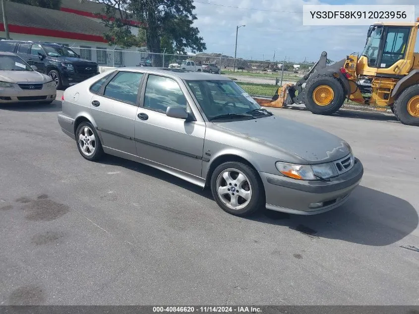 2001 Saab 9-3 Se VIN: YS3DF58K912023956 Lot: 40846620