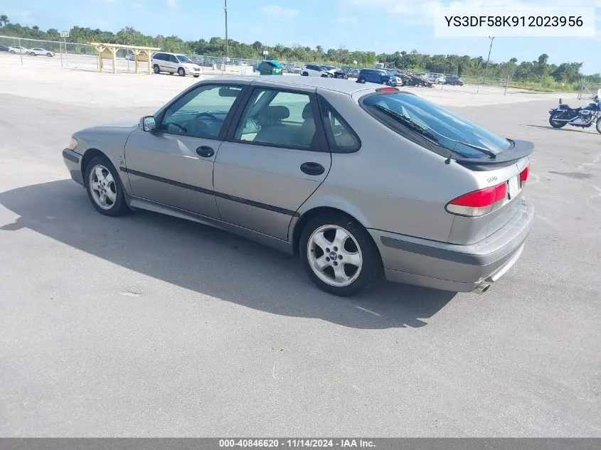 2001 Saab 9-3 Se VIN: YS3DF58K912023956 Lot: 40846620