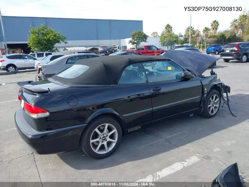 2002 Saab 9-3 Viggen VIN: YS3DP75G927008130 Lot: 40783815