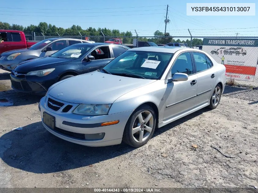 2003 Saab 9-3 Linear VIN: YS3FB45S431013007 Lot: 40144343