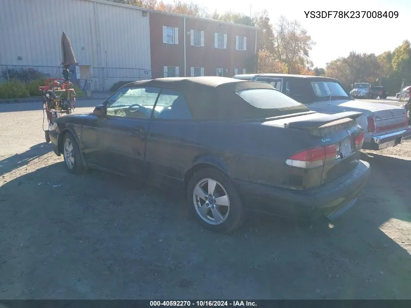 2003 Saab 9-3 Se VIN: YS3DF78K237008409 Lot: 40592270