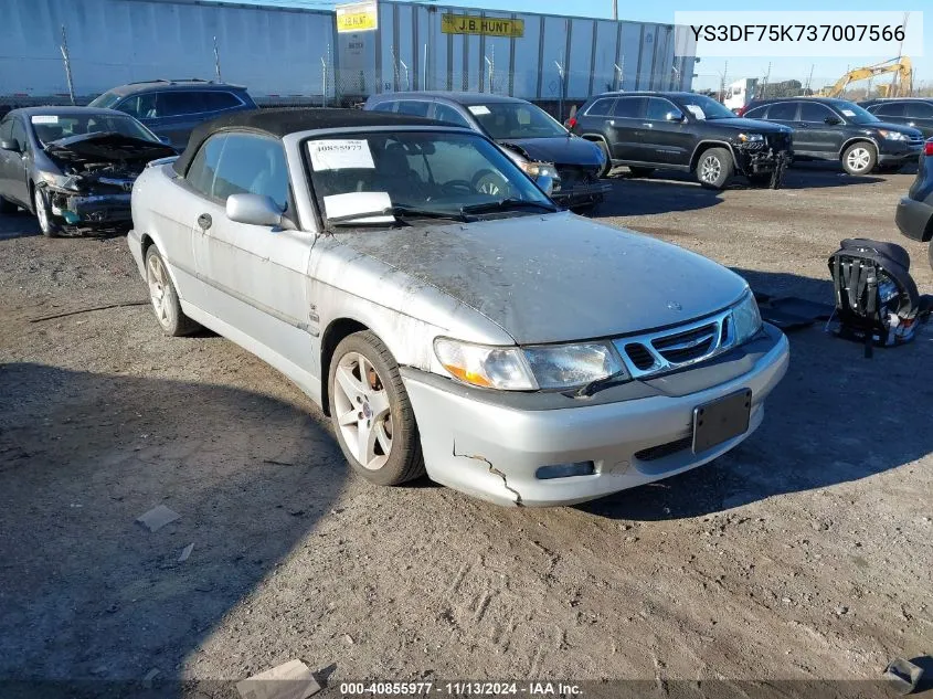 2003 Saab 9-3 Se VIN: YS3DF75K737007566 Lot: 40855977