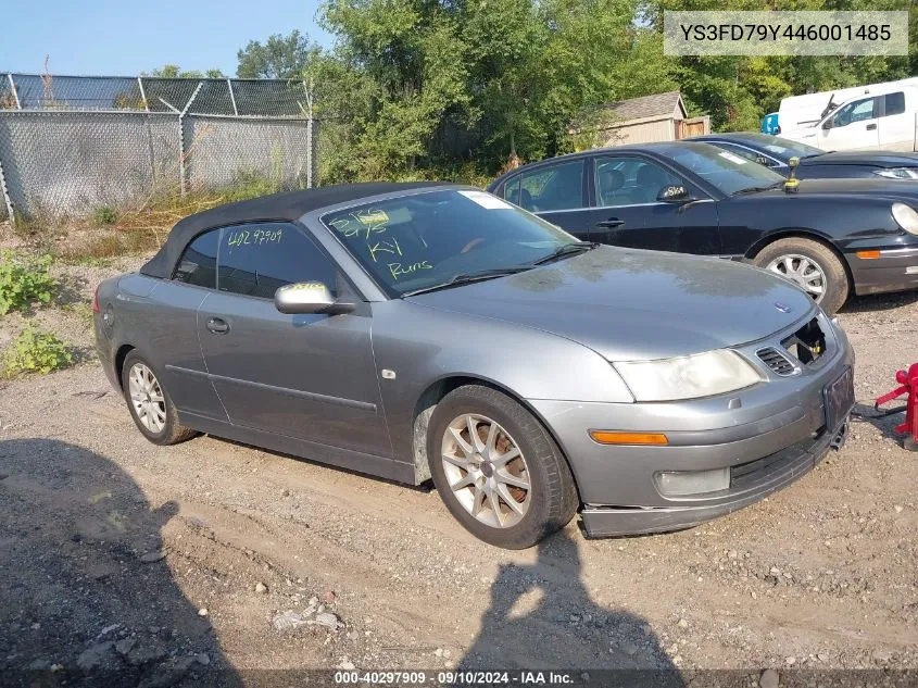 2004 Saab 9-3 Arc VIN: YS3FD79Y446001485 Lot: 40297909