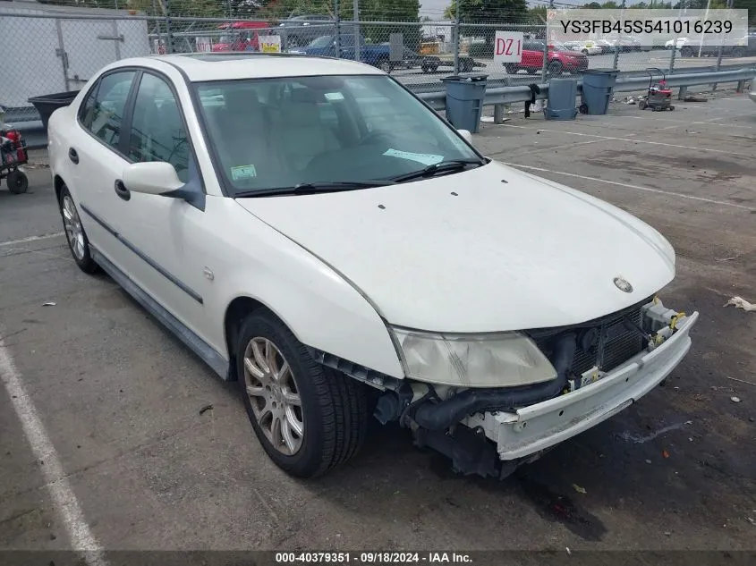 2004 Saab 9-3 Linear VIN: YS3FB45S541016239 Lot: 40379351