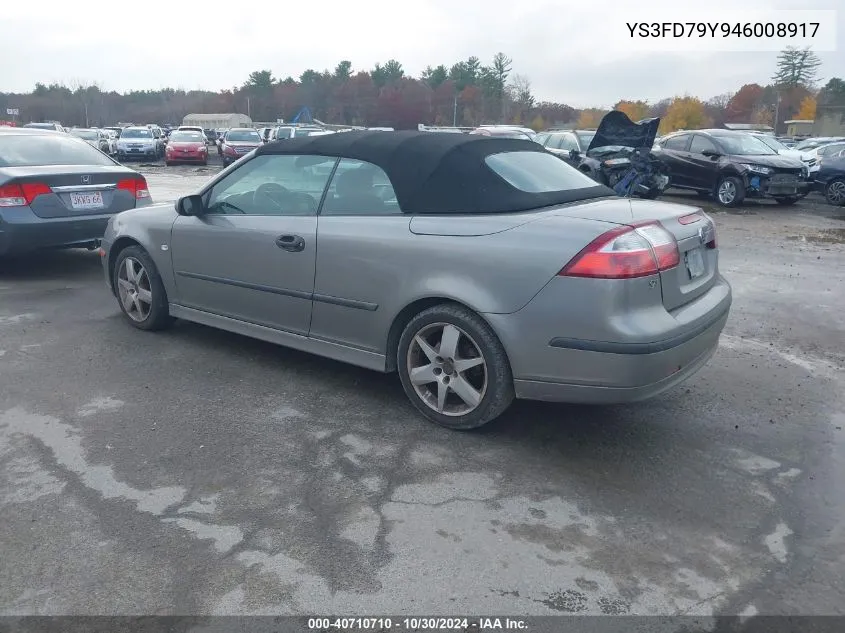 2004 Saab 9-3 Arc VIN: YS3FD79Y946008917 Lot: 40710710