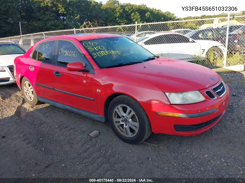 2005 Saab 9-3 Linear VIN: YS3FB45S651032306 Lot: 40175440