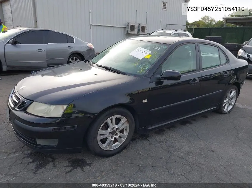 2005 Saab 9-3 Arc VIN: YS3FD45Y251054110 Lot: 40359219