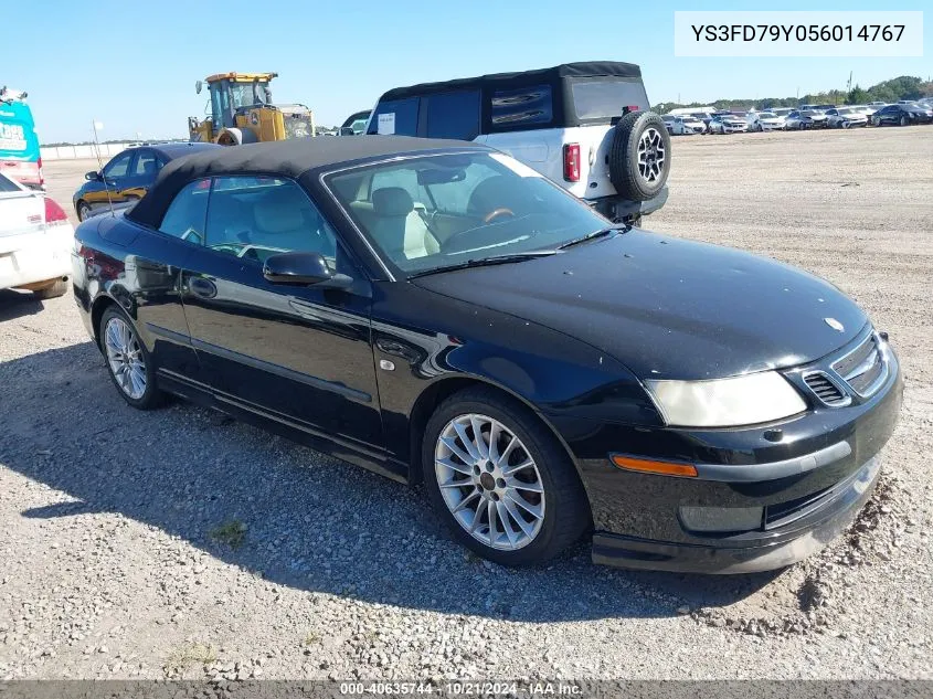 2005 Saab 9-3 Arc VIN: YS3FD79Y056014767 Lot: 40635744