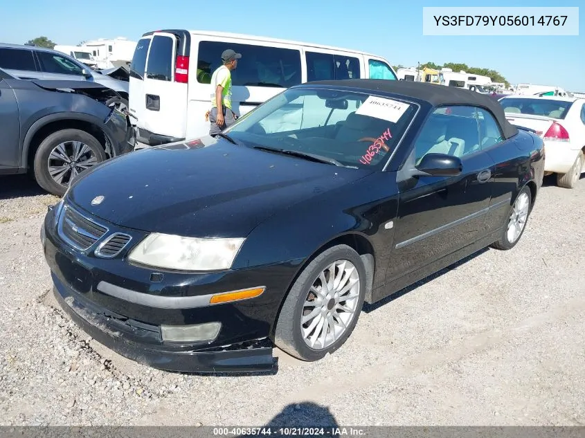 2005 Saab 9-3 Arc VIN: YS3FD79Y056014767 Lot: 40635744