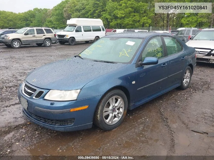 2006 Saab 9-3 2.0T VIN: YS3FD45Y161020841 Lot: 39439580