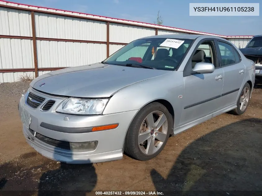 2006 Saab 9-3 Aero VIN: YS3FH41U961105238 Lot: 40257432