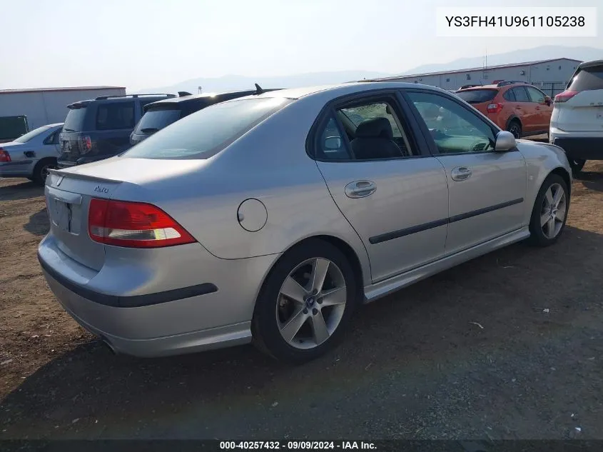 2006 Saab 9-3 Aero VIN: YS3FH41U961105238 Lot: 40257432