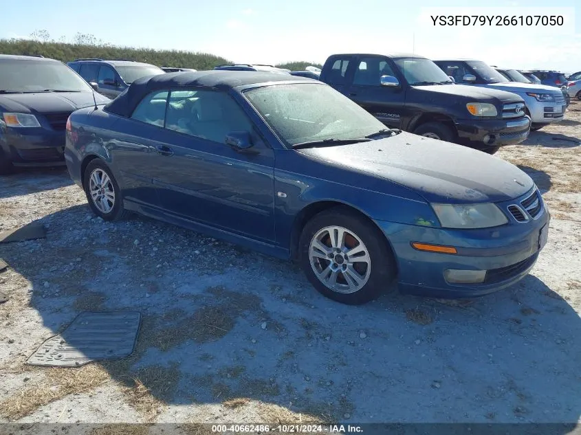 2006 Saab 9-3 2.0T VIN: YS3FD79Y266107050 Lot: 40662486