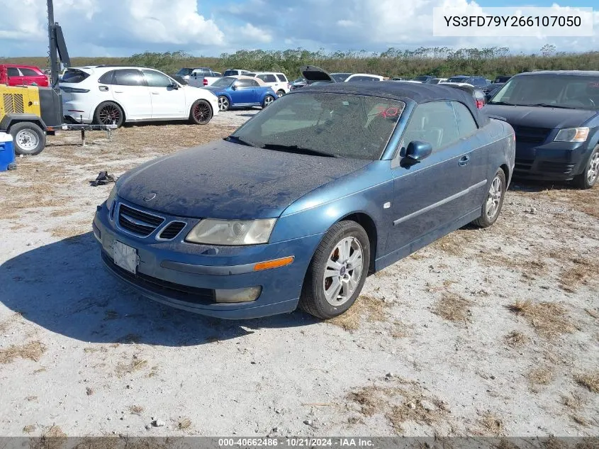 2006 Saab 9-3 2.0T VIN: YS3FD79Y266107050 Lot: 40662486