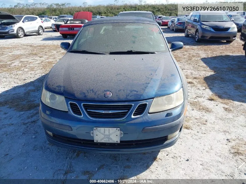 2006 Saab 9-3 2.0T VIN: YS3FD79Y266107050 Lot: 40662486