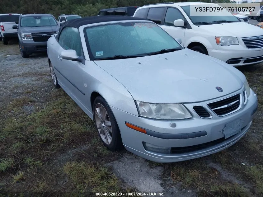 2007 Saab 9-3 2.0T VIN: YS3FD79Y176105727 Lot: 40528329