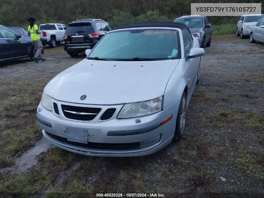 2007 Saab 9-3 2.0T VIN: YS3FD79Y176105727 Lot: 40528329