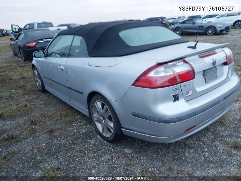 2007 Saab 9-3 2.0T VIN: YS3FD79Y176105727 Lot: 40528329