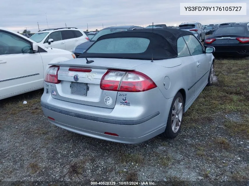 2007 Saab 9-3 2.0T VIN: YS3FD79Y176105727 Lot: 40528329