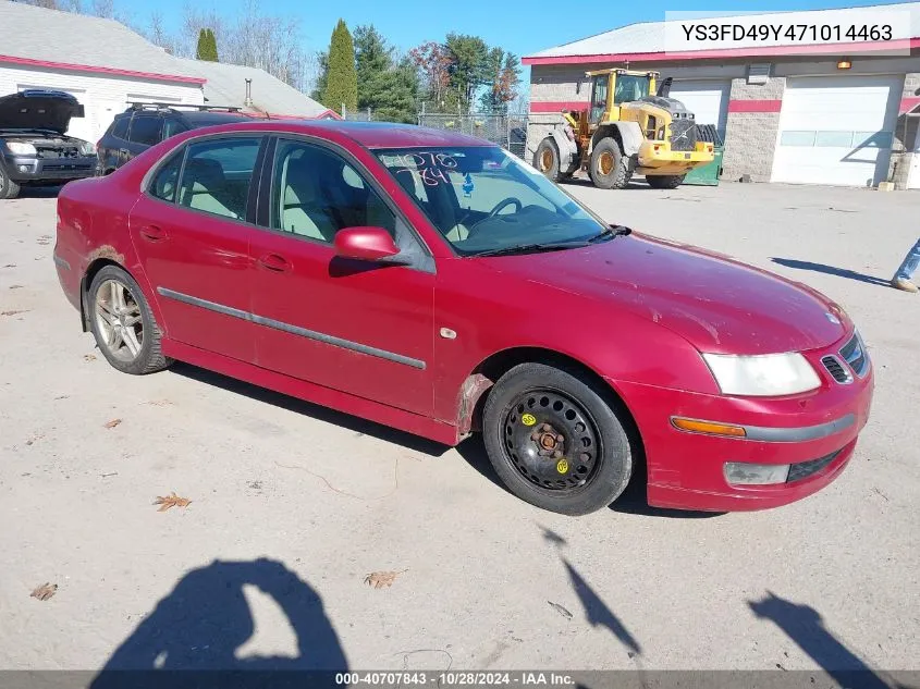 2007 Saab 9-3 2.0T VIN: YS3FD49Y471014463 Lot: 40707843