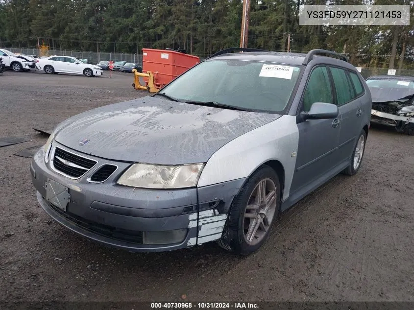 2007 Saab 9-3 2.0T VIN: YS3FD59Y271121453 Lot: 40730968