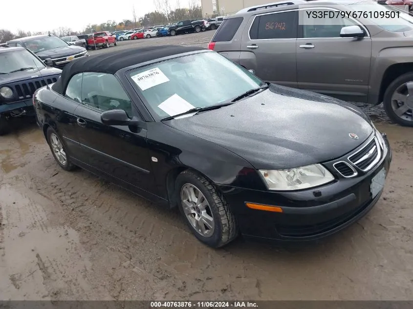 2007 Saab 9-3 2.0T VIN: YS3FD79Y676109501 Lot: 40763876