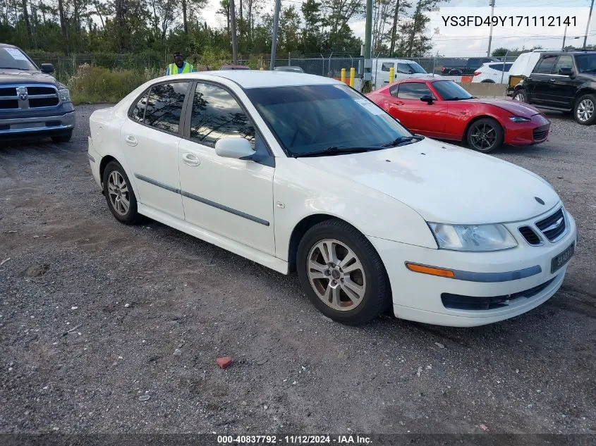 2007 Saab 9-3 2.0T VIN: YS3FD49Y171112141 Lot: 40837792