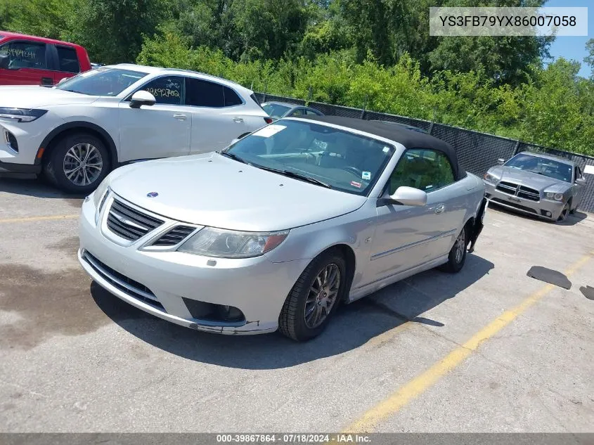 2008 Saab 9-3 2.0T VIN: YS3FB79YX86007058 Lot: 39867864