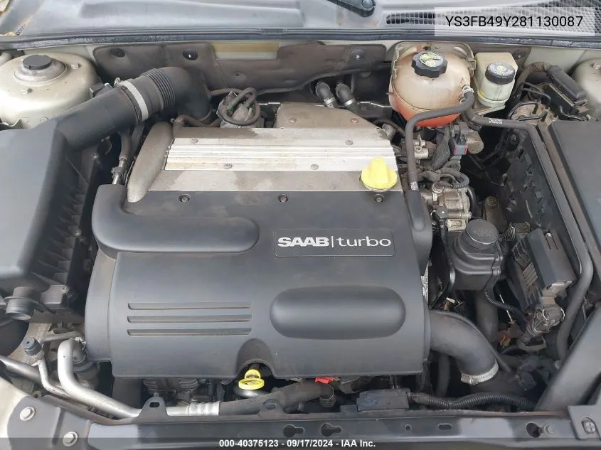 YS3FB49Y281130087 2008 Saab 9-3 2.0T