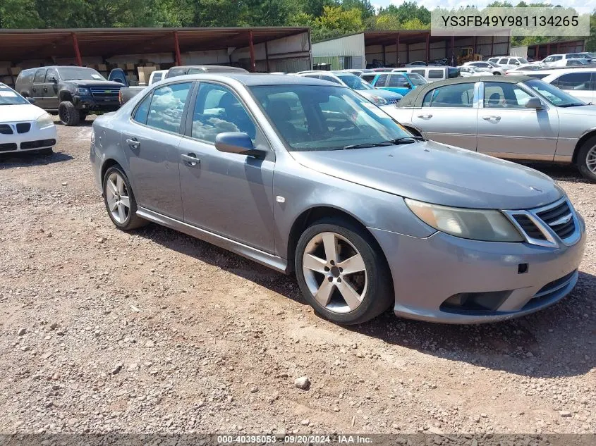 2008 Saab 9-3 2.0T VIN: YS3FB49Y981134265 Lot: 40395053