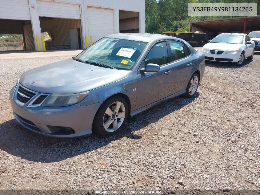 2008 Saab 9-3 2.0T VIN: YS3FB49Y981134265 Lot: 40395053