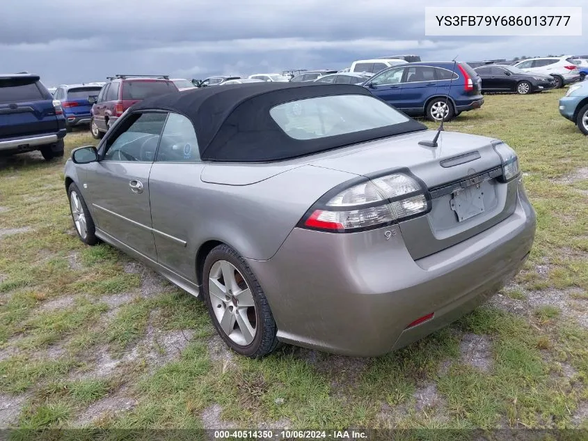 2008 Saab 9-3 2.0T VIN: YS3FB79Y686013777 Lot: 40514350