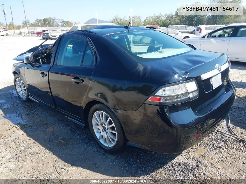 2008 Saab 9-3 2.0T VIN: YS3FB49Y481154617 Lot: 40527097