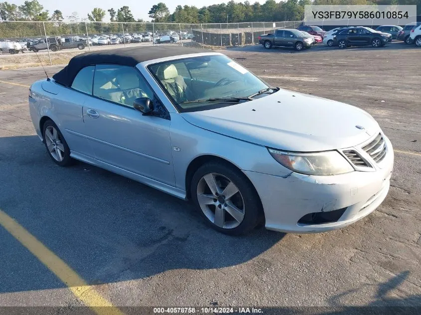 2008 Saab 9-3 2.0T VIN: YS3FB79Y586010854 Lot: 40578758