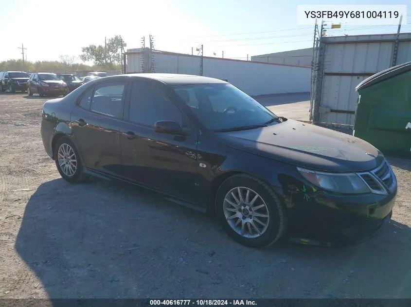 2008 Saab 9-3 2.0T VIN: YS3FB49Y681004119 Lot: 40616777