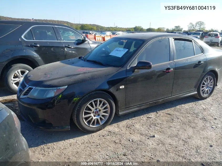 2008 Saab 9-3 2.0T VIN: YS3FB49Y681004119 Lot: 40616777