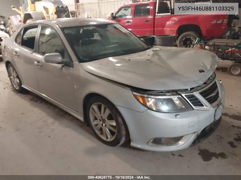 2008 Saab 9-3 Aero VIN: YS3FH46U881103329 Lot: 40628775