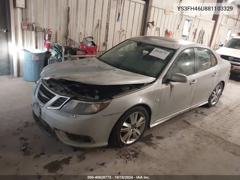 2008 Saab 9-3 Aero VIN: YS3FH46U881103329 Lot: 40628775