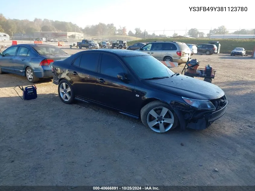 2008 Saab 9-3 2.0T VIN: YS3FB49Y381123780 Lot: 40666891