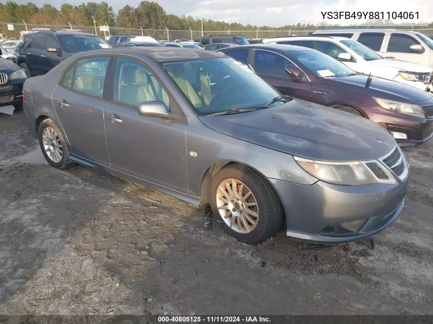 2008 Saab 9-3 2.0T VIN: YS3FB49Y881104061 Lot: 40805125