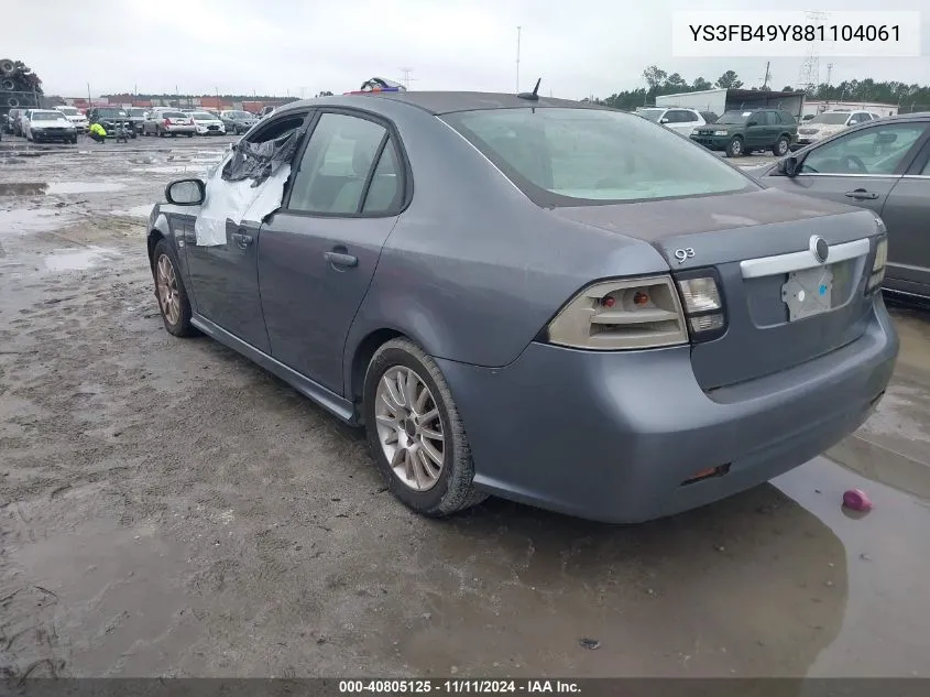 2008 Saab 9-3 2.0T VIN: YS3FB49Y881104061 Lot: 40805125