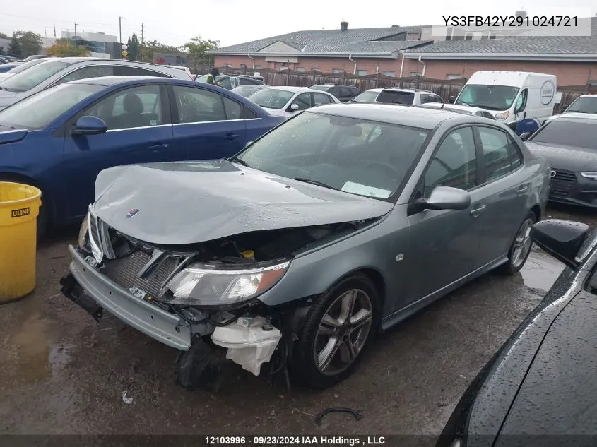 2009 Saab 9-3 VIN: YS3FB42Y291024721 Lot: 12103996