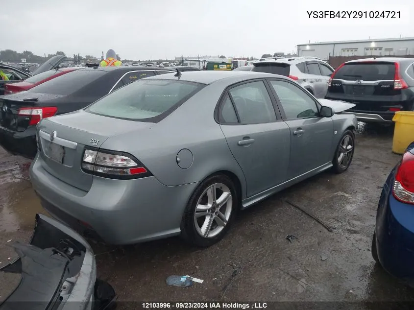 2009 Saab 9-3 VIN: YS3FB42Y291024721 Lot: 12103996