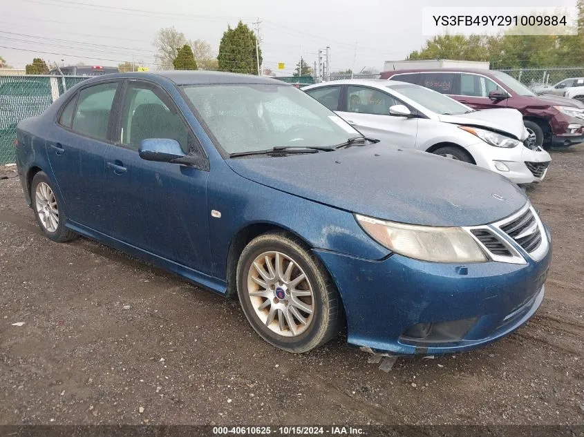 2009 Saab 9-3 2.0T VIN: YS3FB49Y291009884 Lot: 40610625