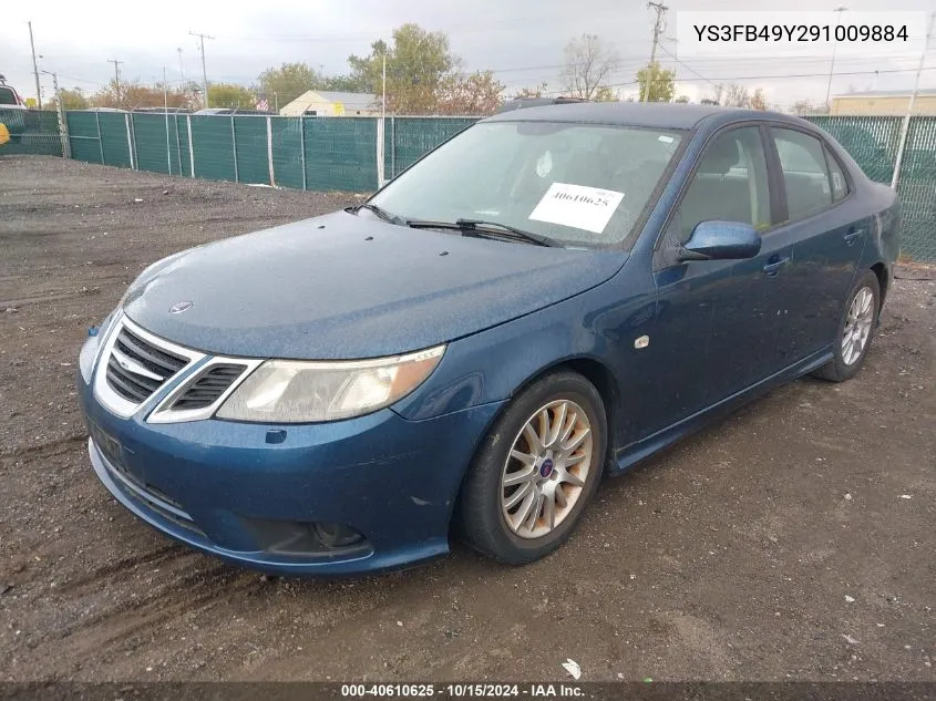 2009 Saab 9-3 2.0T VIN: YS3FB49Y291009884 Lot: 40610625